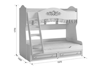 Двухъярусная детская кровать Алиса (1974х1404х1765) в Орле - предосмотр 4
