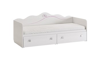 Кроватка Фэнтези с ящиками, белый рамух в Орле