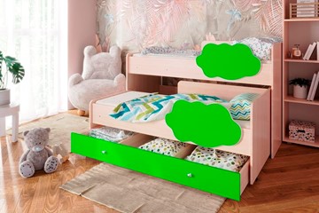 Двухэтажная детская кровать Соник 1.6 с ящиком, Лайм в Орле