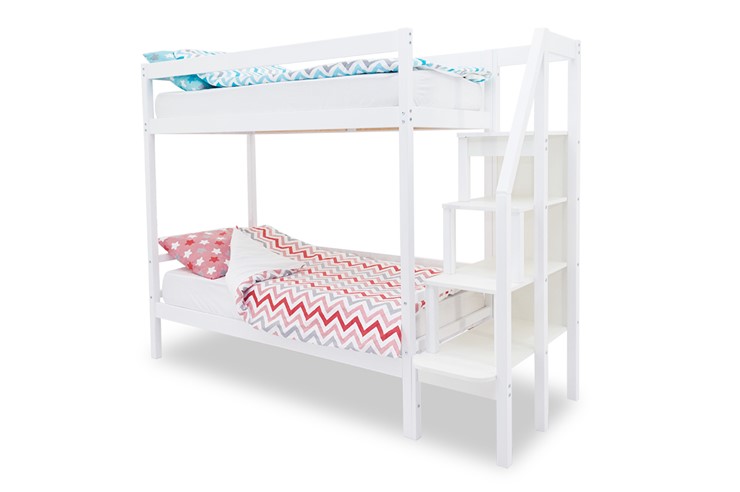 Двухъярусная детская кровать Svogen белый в Орле - изображение 2
