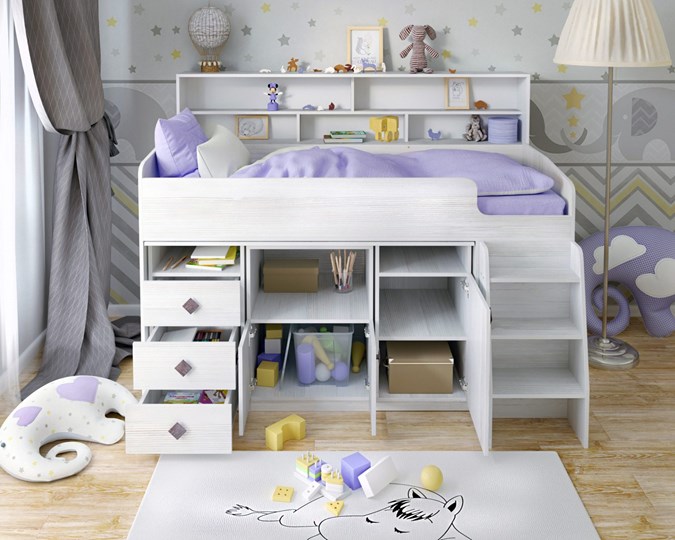 Кровать-чердак Малыш-5, цвет Винтерберг в Орле - изображение 3