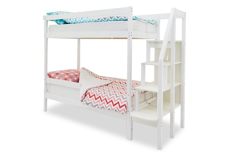 Двухъярусная детская кровать Svogen белый в Орле - изображение 3