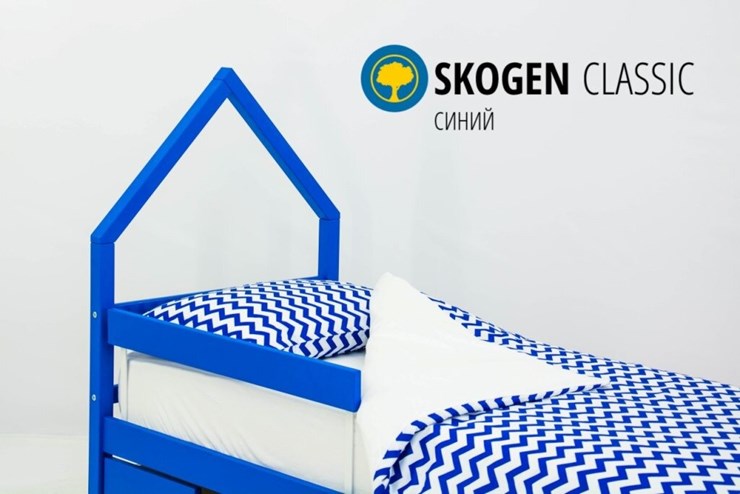 Кровать-домик в детскую мини Skogen синия в Орле - изображение 3