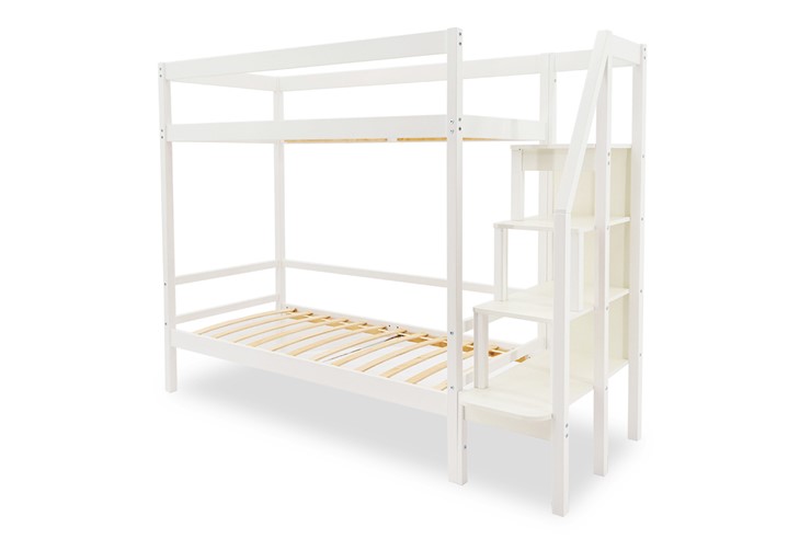 Двухъярусная детская кровать Svogen белый в Орле - изображение 1