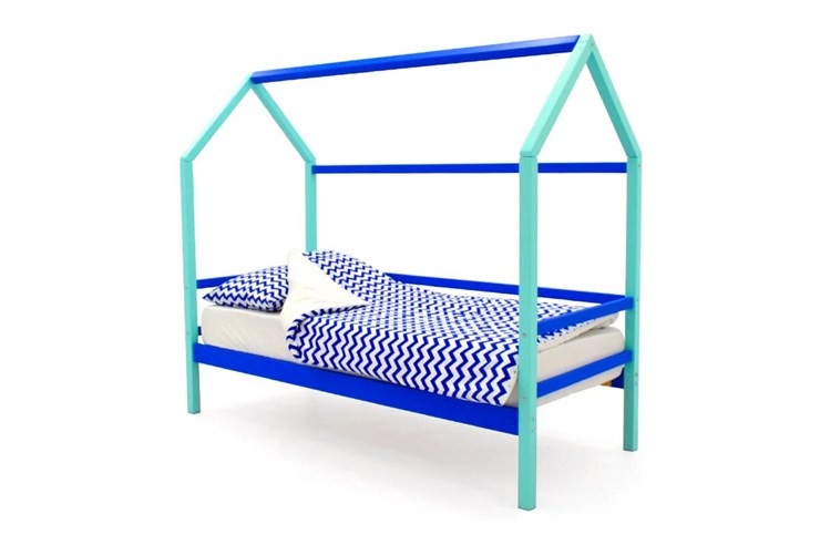 Детская кровать-домик Svogen синий-мятный в Орле - изображение 1