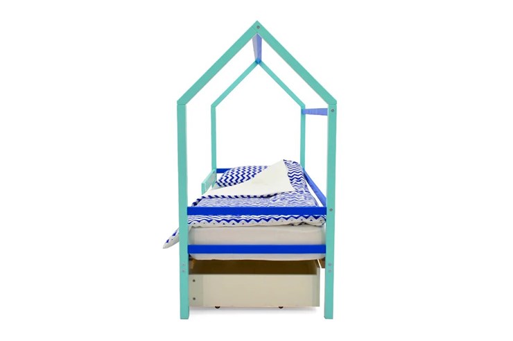 Детская кровать-домик Svogen синий-мятный в Орле - изображение 5