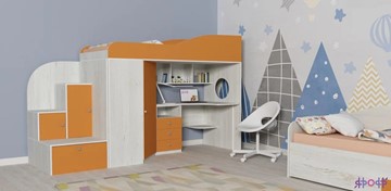 Детская кровать-шкаф Кадет-1, корпус Винтерберг, фасад Оранжевый в Орле