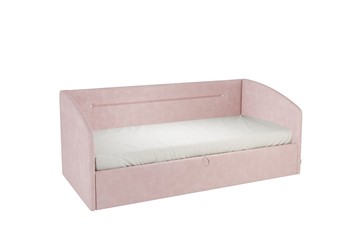 Кровать в детскую 0.9 Альба (Софа), нежно-розовый (велюр) в Орле