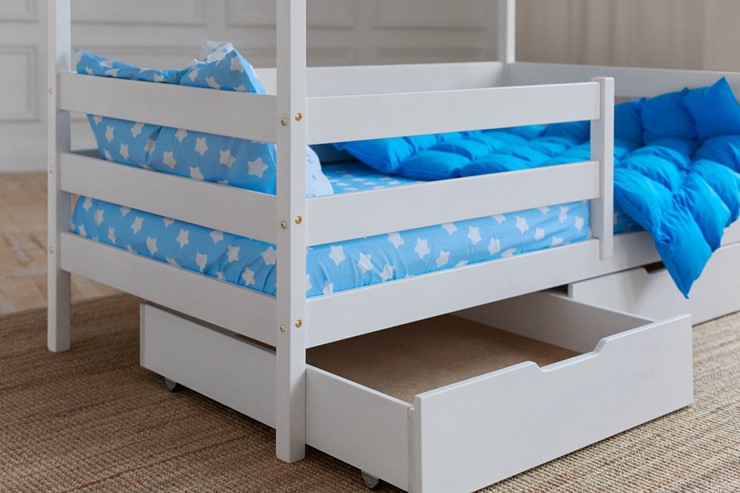 Детская кровать Домик с ящиками, цвет белый в Орле - изображение 3