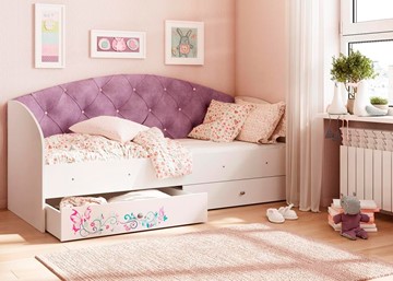 Односпальная детская кровать Эльза без бортика, Фиолетовый (щиты) в Орле