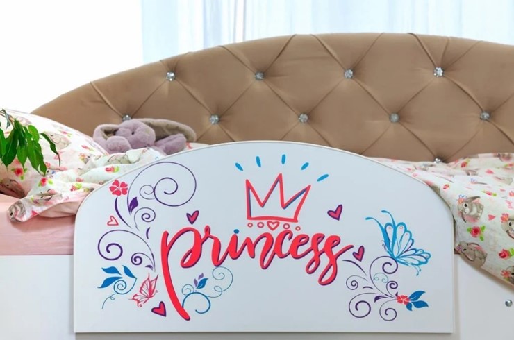 Детская кровать Эльза с бортиком, Фиолетовый (латы) в Орле - изображение 2