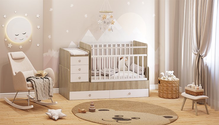 Детская кровать Фея 1100 Вяз-белый в Орле - изображение 3