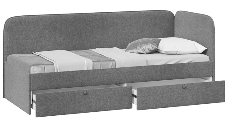 Кровать детская Молли тип 1 (90), Микровелюр Scandi Graphite 22 в Орле - изображение 1