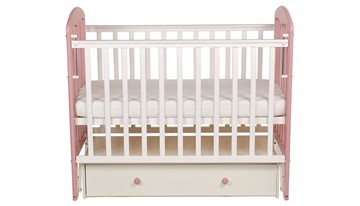 Детская кроватка Polini kids Simple 328, белый-розовый в Орле