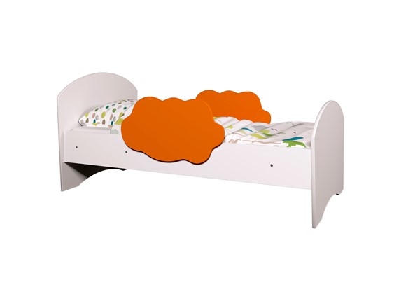 Кровать детская Тучка, корпус Белый, фасад Оранжевый в Орле - изображение