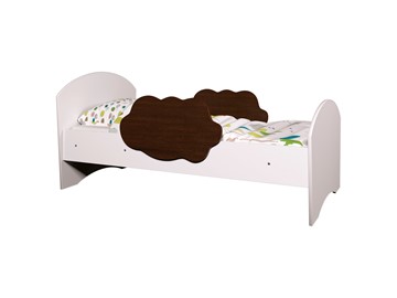 Детская кровать с бортиками Тучка, корпус Белый, фасад Венге в Орле