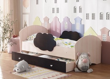 Детская кровать Тучка с ящиком, корпус Дуб млечный, фасад Венге в Орле