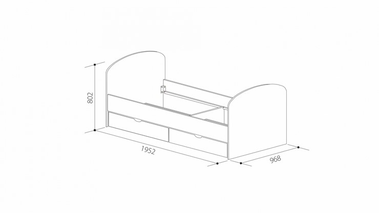 Подростковая кровать Юниор-6 с ящиками в Орле - изображение 2