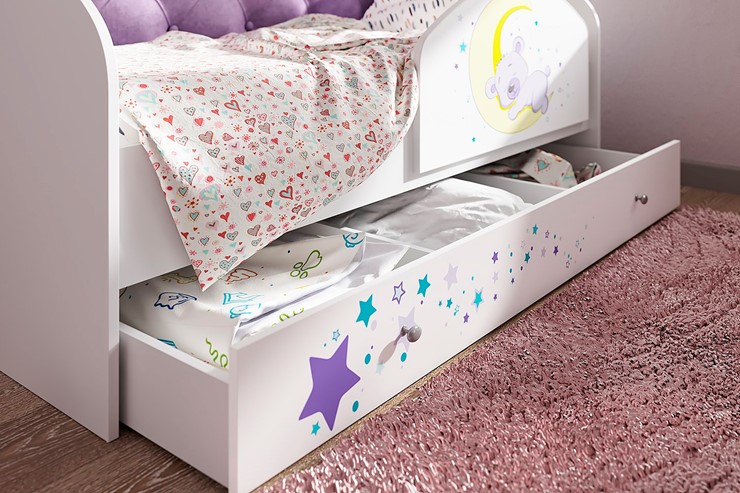 Кровать детская Звездочка с бортиком, Розовый в Орле - изображение 1