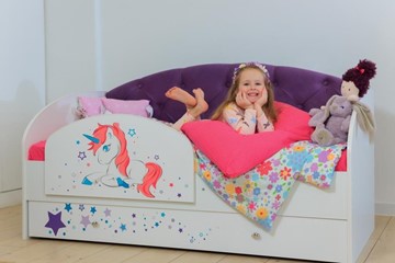Детская кровать Звездочка с бортиком, Фиолетовый в Орле - предосмотр 4
