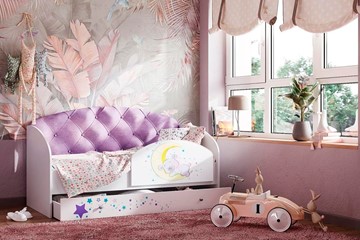 Детская кровать Звездочка с бортиком, Фиолетовый в Орле