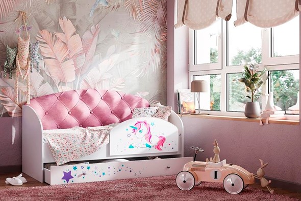 Кровать детская Звездочка с бортиком, Розовый в Орле - изображение