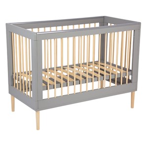 Кроватка в детскую POLINI Kids Simple 360 Серый / Натуральный в Орле - предосмотр