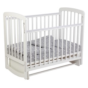 Кроватка для новорожденных с маятником POLINI Kids Simple 304 Белый в Орле