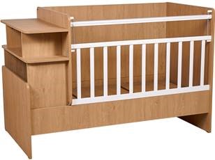 Кроватка-трансформер детская Polini kids Ameli 1150, белый-натуральный, серия Ameli в Орле
