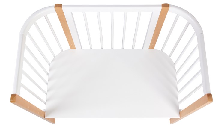 Кроватка приставная POLINI Kids Simple 120 Белый / Бук в Орле - изображение 4