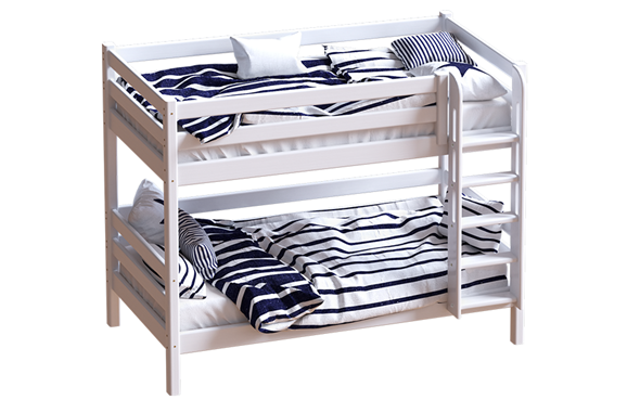 Двухъярусная детская кровать Авалон, восковая эмаль с прямой лестницей в Орле - изображение