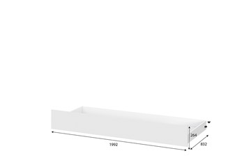Выкатная кровать в детскую Токио, белый текстурный (одинарная (0,9х2,0) + выкатная) в Орле - предосмотр 4