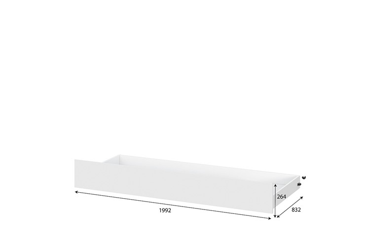 Выкатная кровать в детскую Токио, белый текстурный (одинарная (0,9х2,0) + выкатная) в Орле - изображение 4