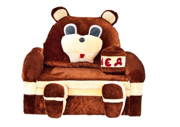 Диван детский Медведь с подушкой, ширина 120 см в Орле