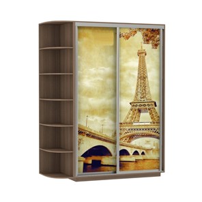 Шкаф 2-дверный Экспресс 1700x600x2200, со стеллажом, Париж/шимо темный в Орле