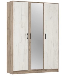 Шкаф 3-х дверный ШР3/1 Соната с зеркалом Дуб Крафт Серый - Дуб Крафт Белый в Орле