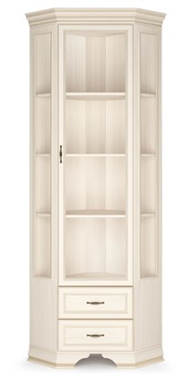 Угловой шкаф-витрина Сиена, Бодега белый / патина золото в Орле - изображение