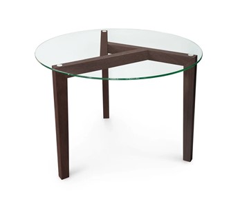 Круглый столик КРОНИД Оникс-7, Венге/Прозрачное стекло в Орле