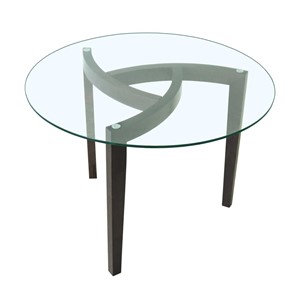 Круглый столик КРОНИД Оникс-1, Венге/Прозрачное стекло в Орле