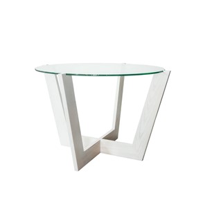 Журнальный столик Оникс-10, Выбеленный дуб/Прозрачное стекло в Орле