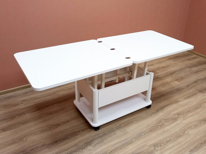 Журнальный стол-трансформер Дебют-3, белый/белый в Орле - изображение 5