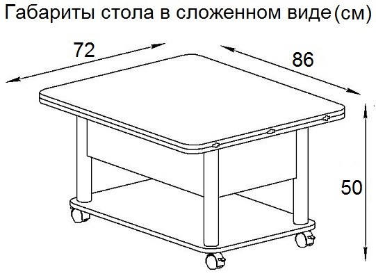 Складной стол-трансформер Дебют-3, Дуб вотан/Ножки хром в Орле - изображение 3