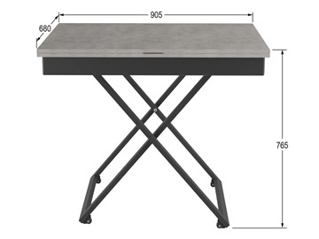 Складной стол-трансформер Генри, бетон чикаго/чёрный в Орле - предосмотр 9
