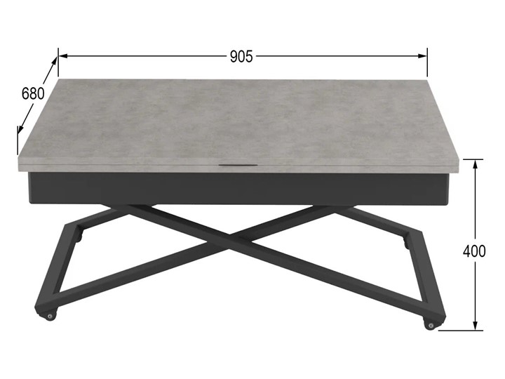 Складной стол-трансформер Генри, бетон чикаго/чёрный в Орле - изображение 10