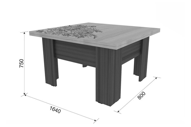 Складной стол-трансформер Секрет Венге-Дуб млечный в Орле - изображение 3