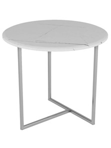 Круглый столик Альбано (белый мрамор-хром) в Орле