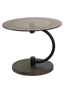 Стеклянный столик Дуэт 13Н (черный-дуб маррон-тонированное) в Орле - предосмотр