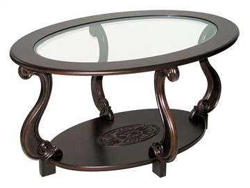 Стеклянный столик Овация-С, темно-коричневый в Орле