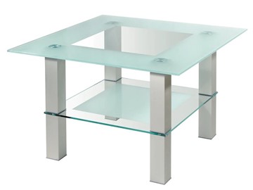 Стеклянный столик Кристалл 1 (алюминий-прозрачное) в Орле