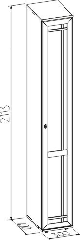 Шкаф распашной Sherlock 73 + Фасад правый, Дуб Сонома в Орле - изображение 3